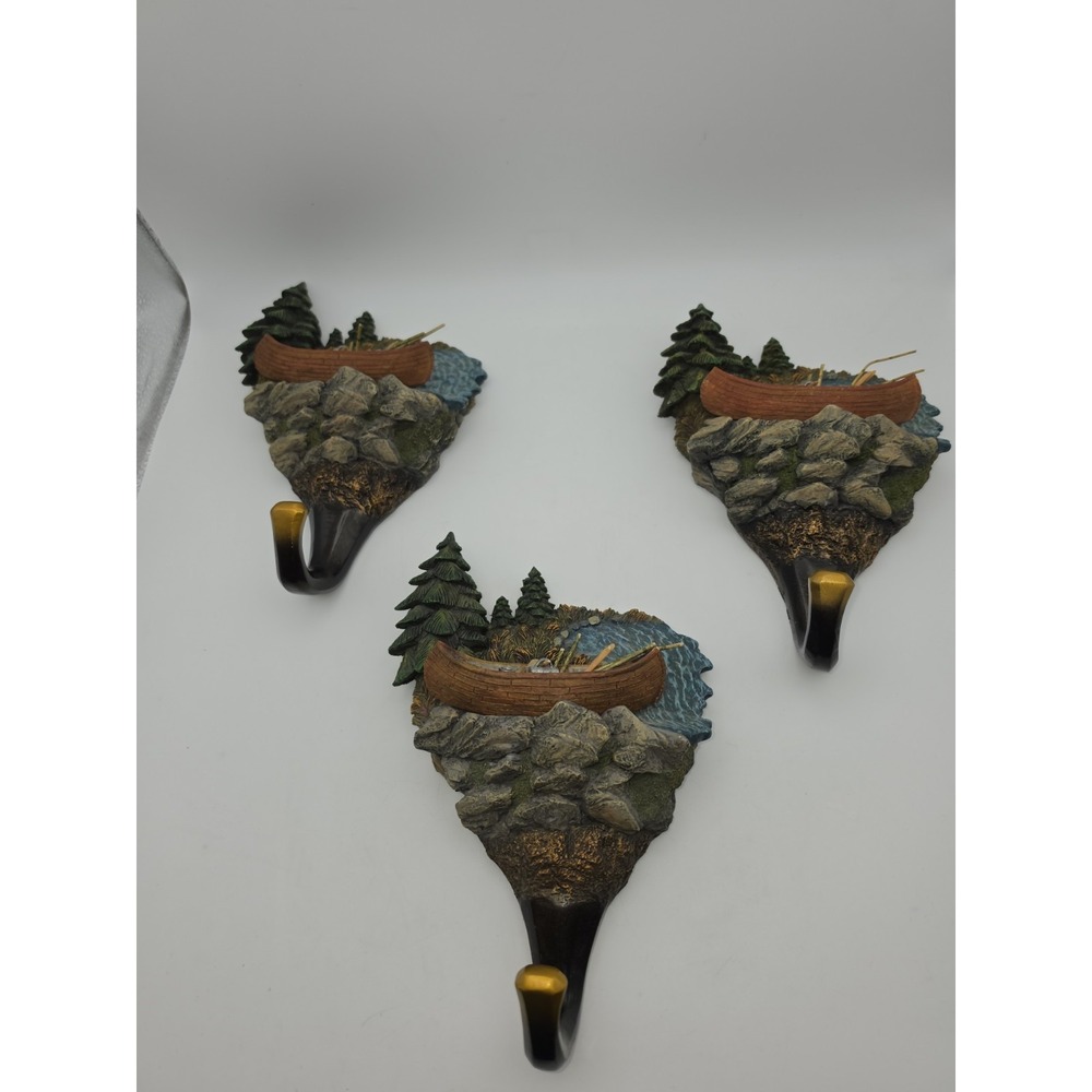 Terry Redlin WildWings Solitude Resin Hang Up Wall Decor Canoe 2006 Hook Lot 3